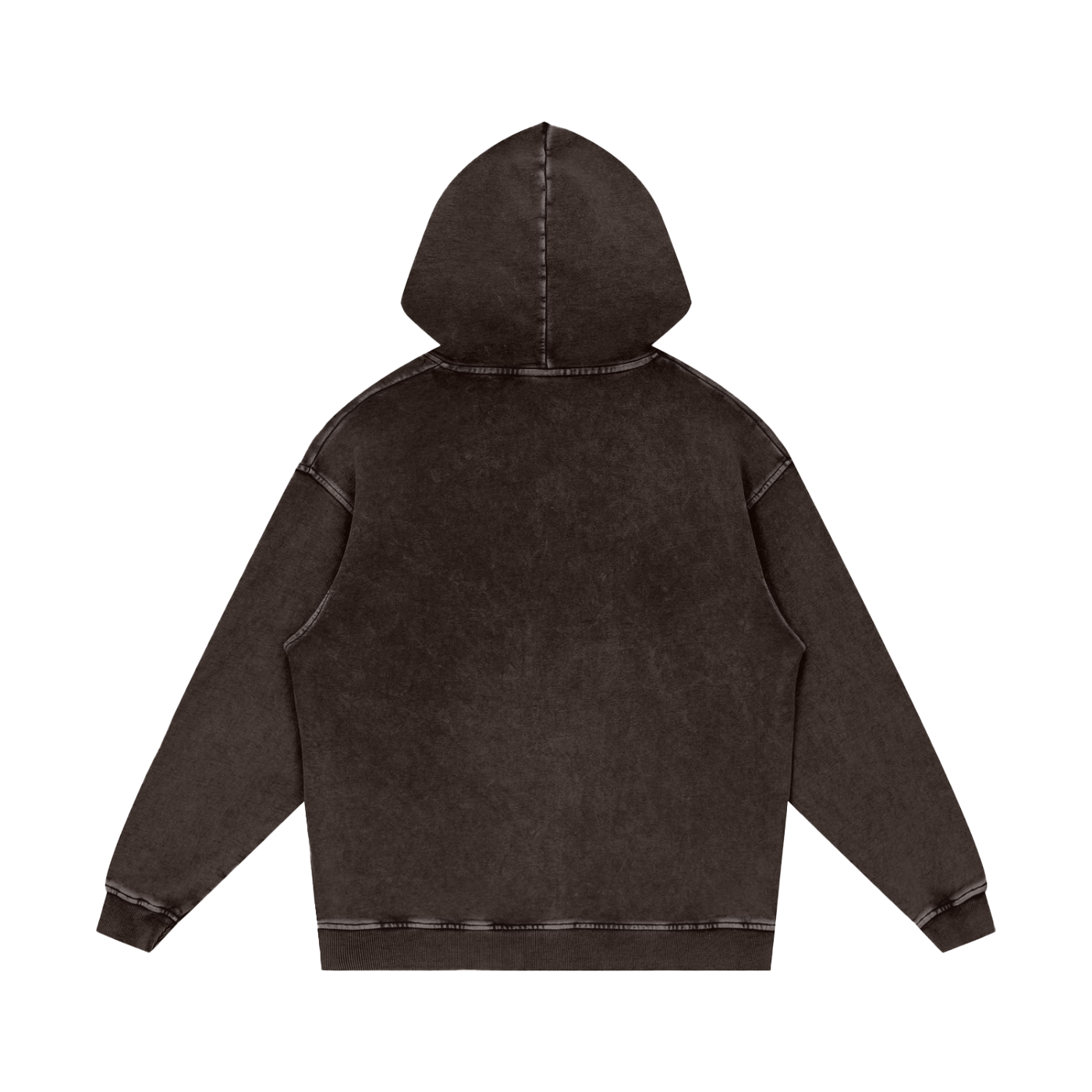 Cassidy Chocolate Snow Washed Loose Cotton Hoodie