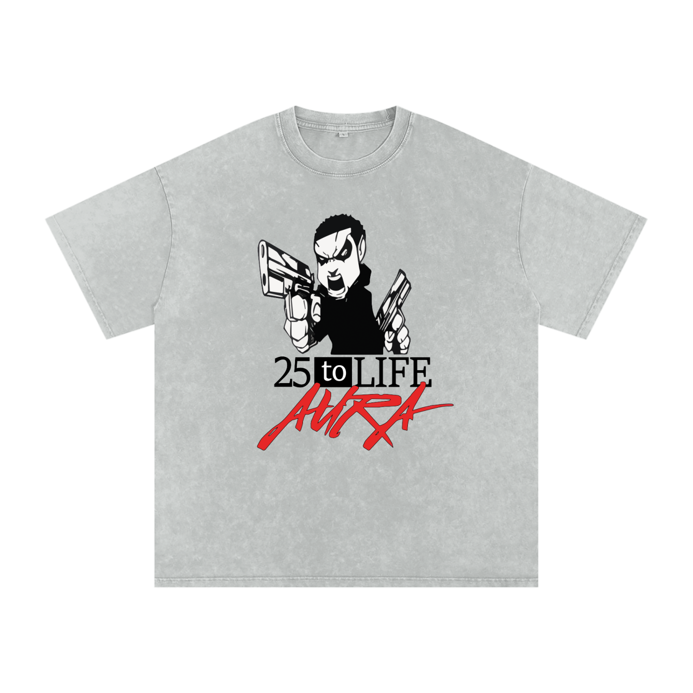 Tragedy Khadafi 25 To Life Snow Washed Oversized Cotton Tee