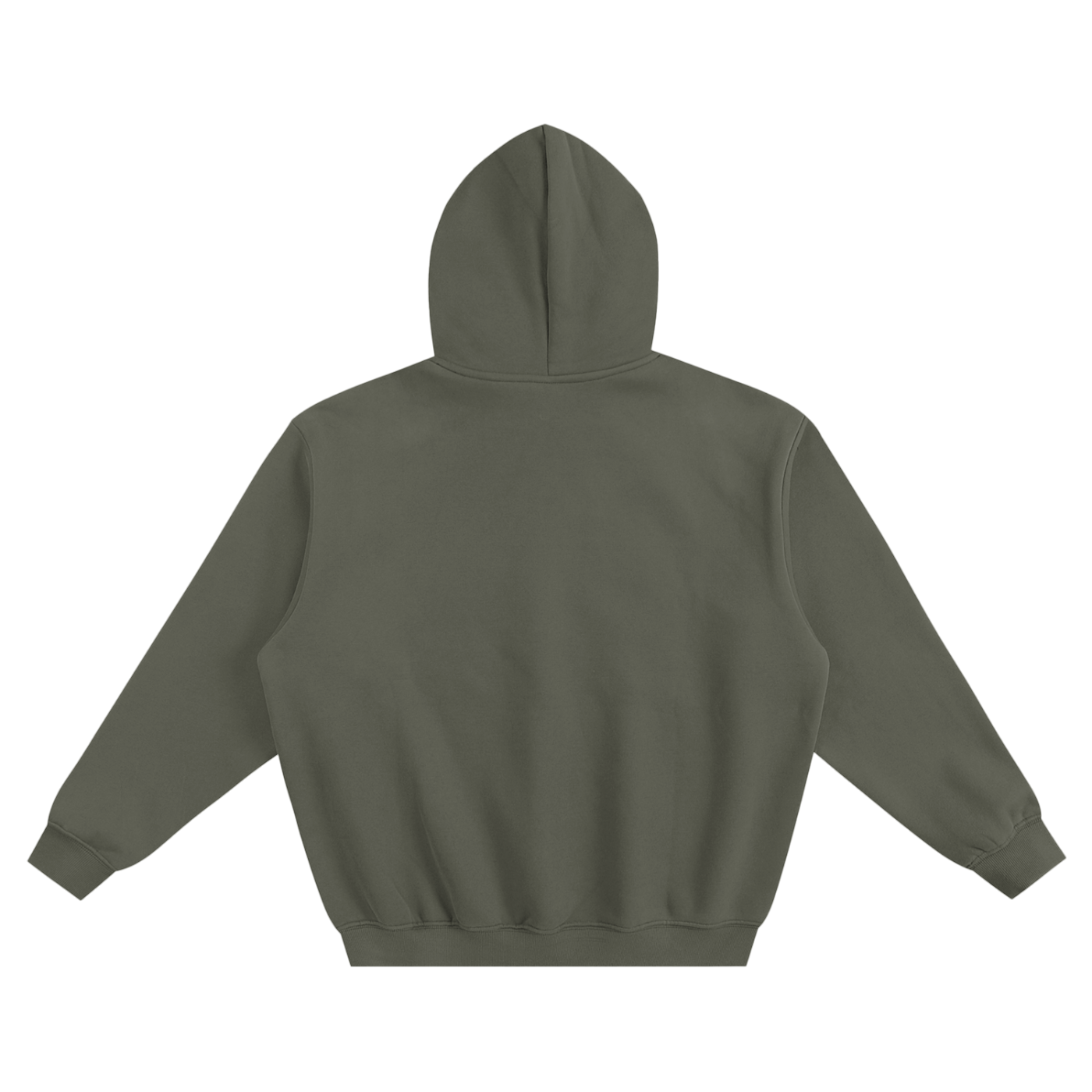 Lost Boyz Stencil Army Green Fleeced Boxy Hoodie
