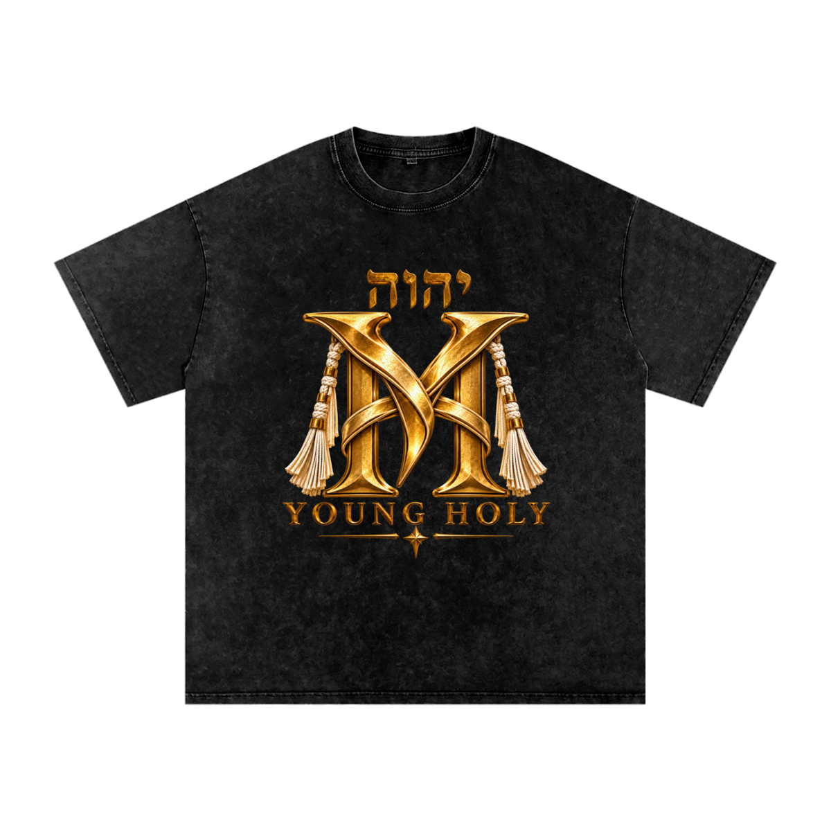 Young Holy Snow Washed Oversized Cotton T-Shirt