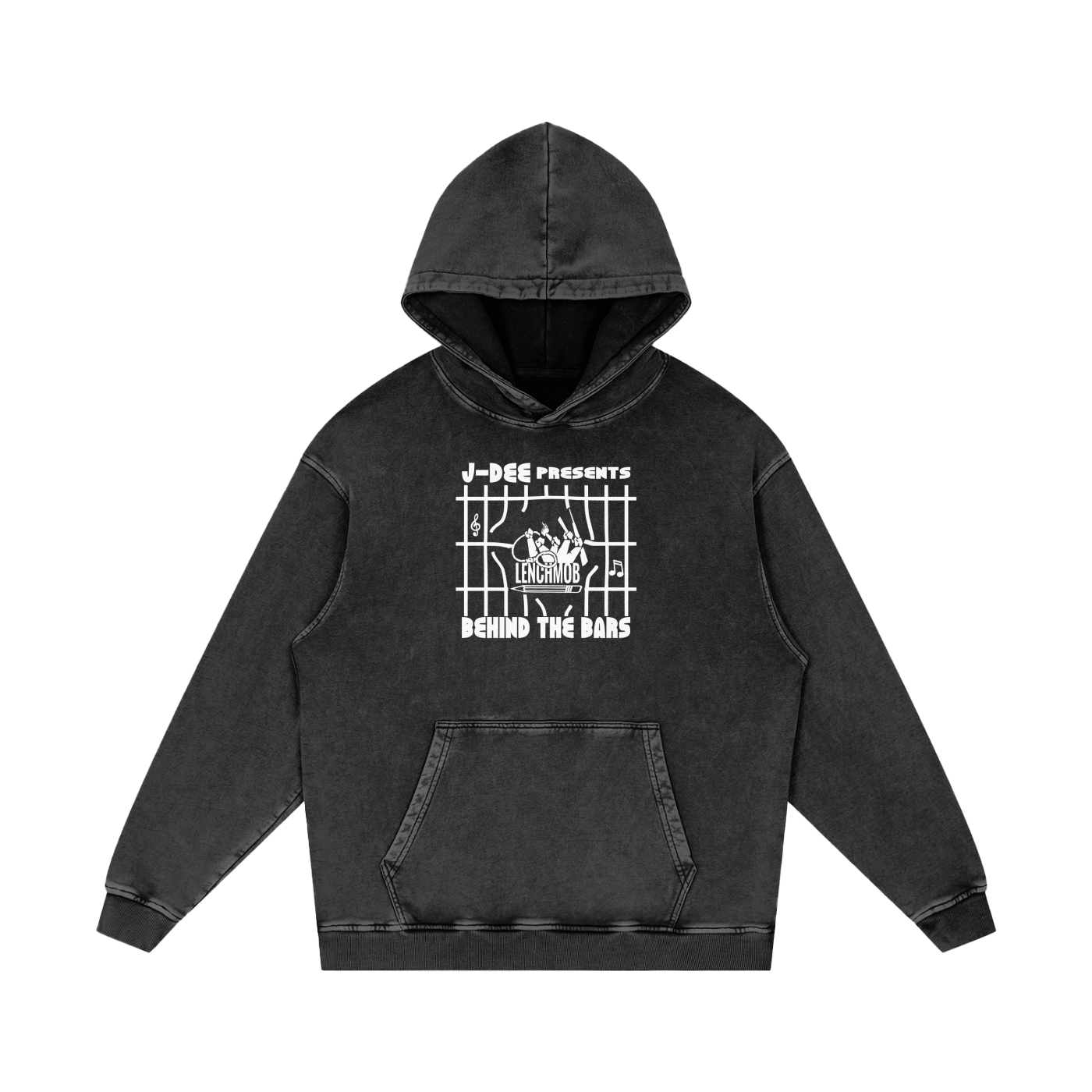 Lench Mob Snow Washed Loose Cotton Hoodie