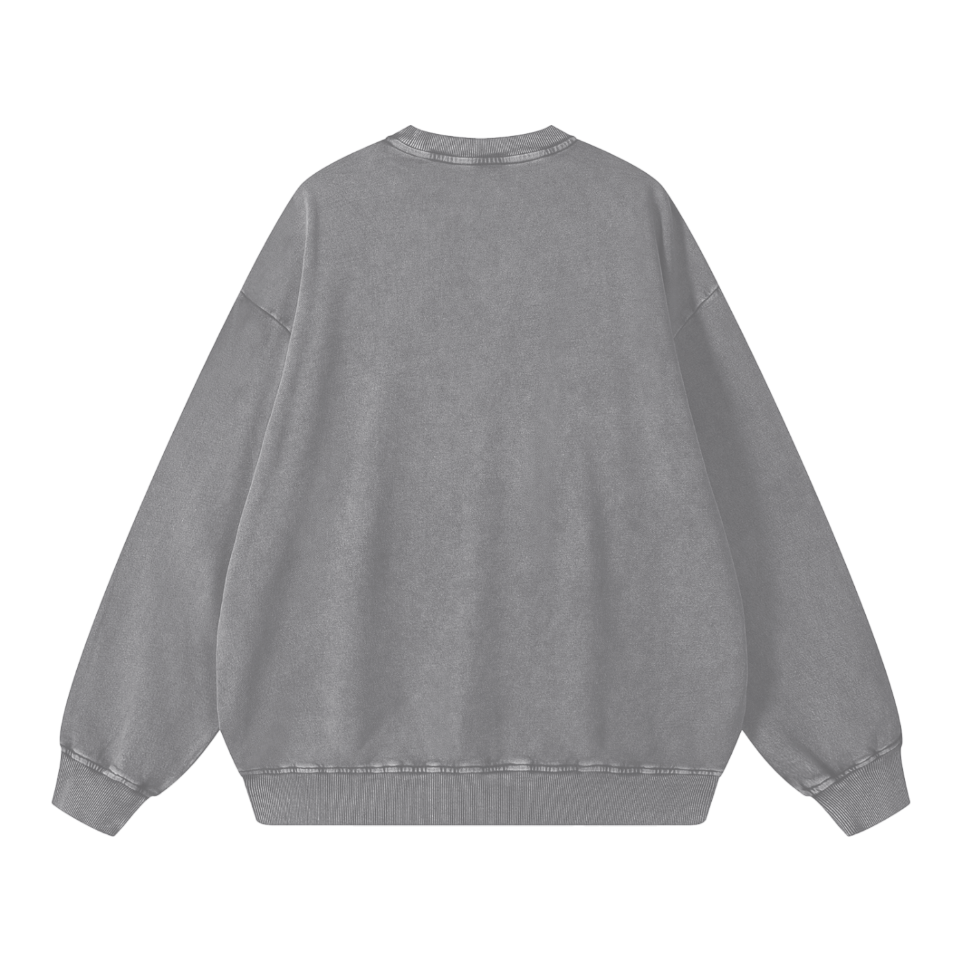 Lost Boyz Snow Washed Grey Oversized Sweatshirt