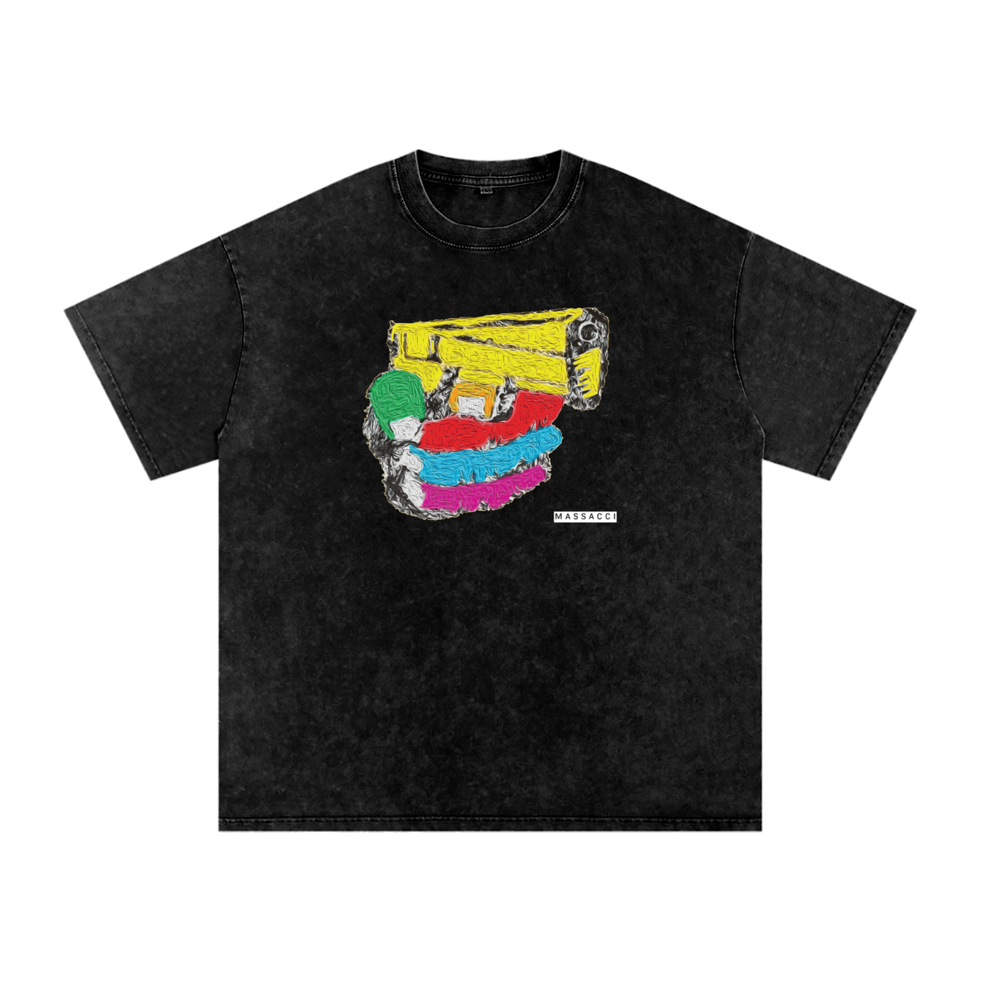 Massacci Snow Washed Oversized Cotton Tee