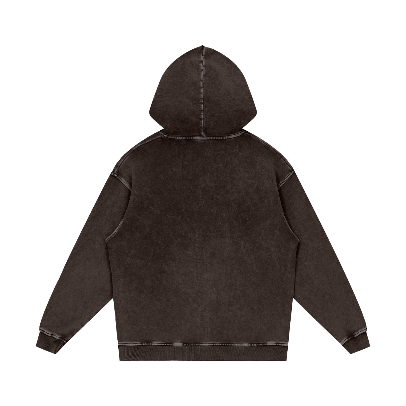 Cassidy Chocolate Snow Washed Loose Cotton Hoodie