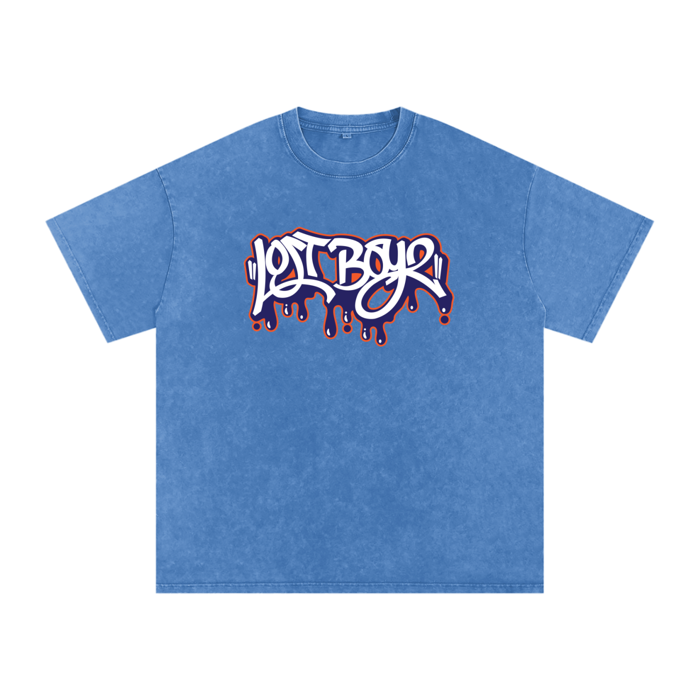 Lost Boyz Graffiti Snow Washed Oversized Cotton Tee