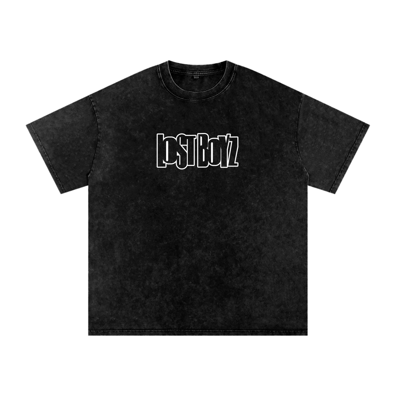 Lost Boyz Stencil Snow Washed Oversized Cotton Tee