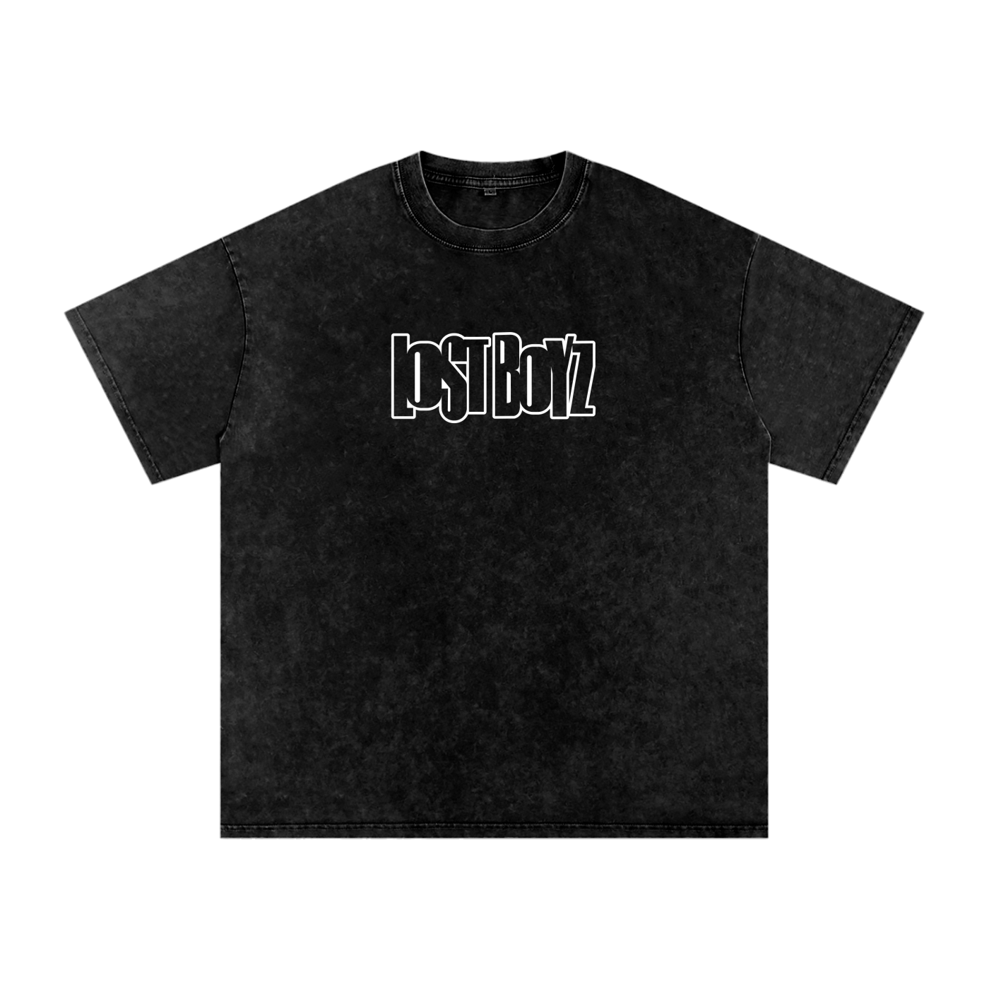 Lost Boyz Stencil Snow Washed Oversized Cotton Tee