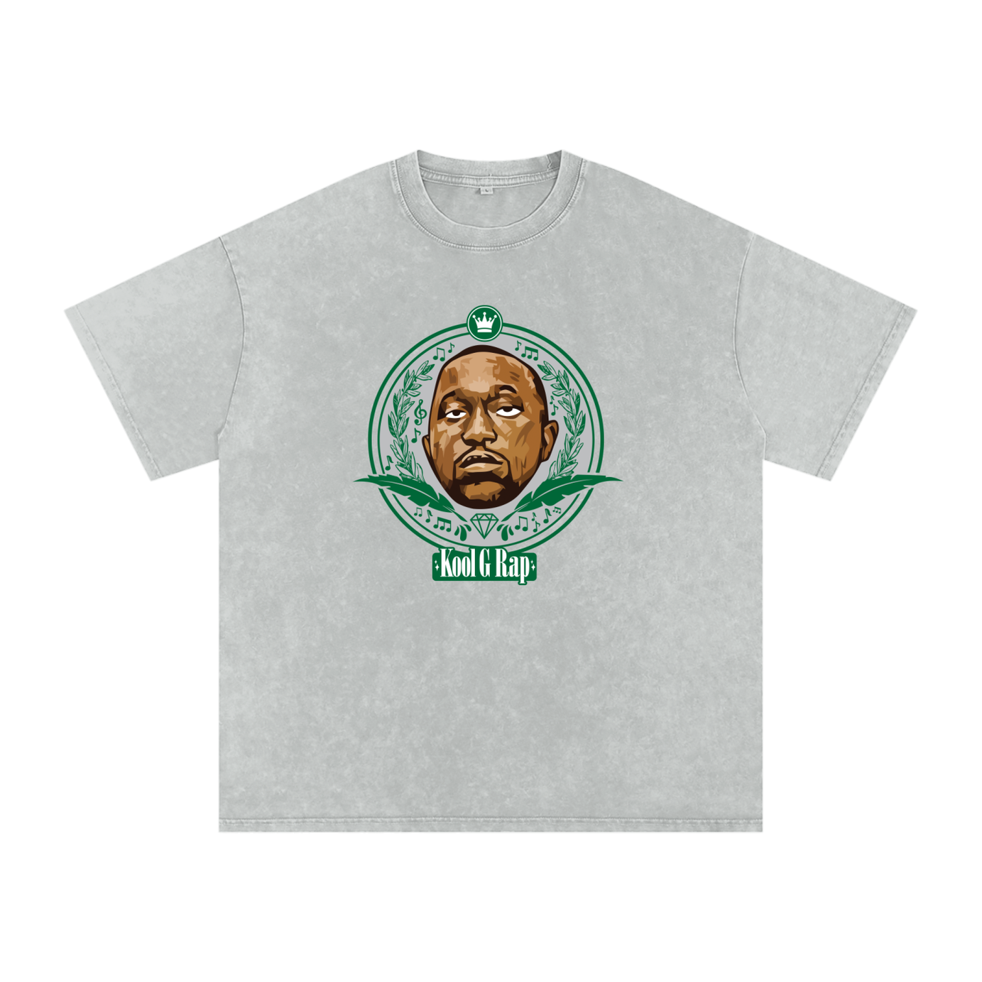 Kool G Rap 420 Snow Washed Oversized Cotton Tee