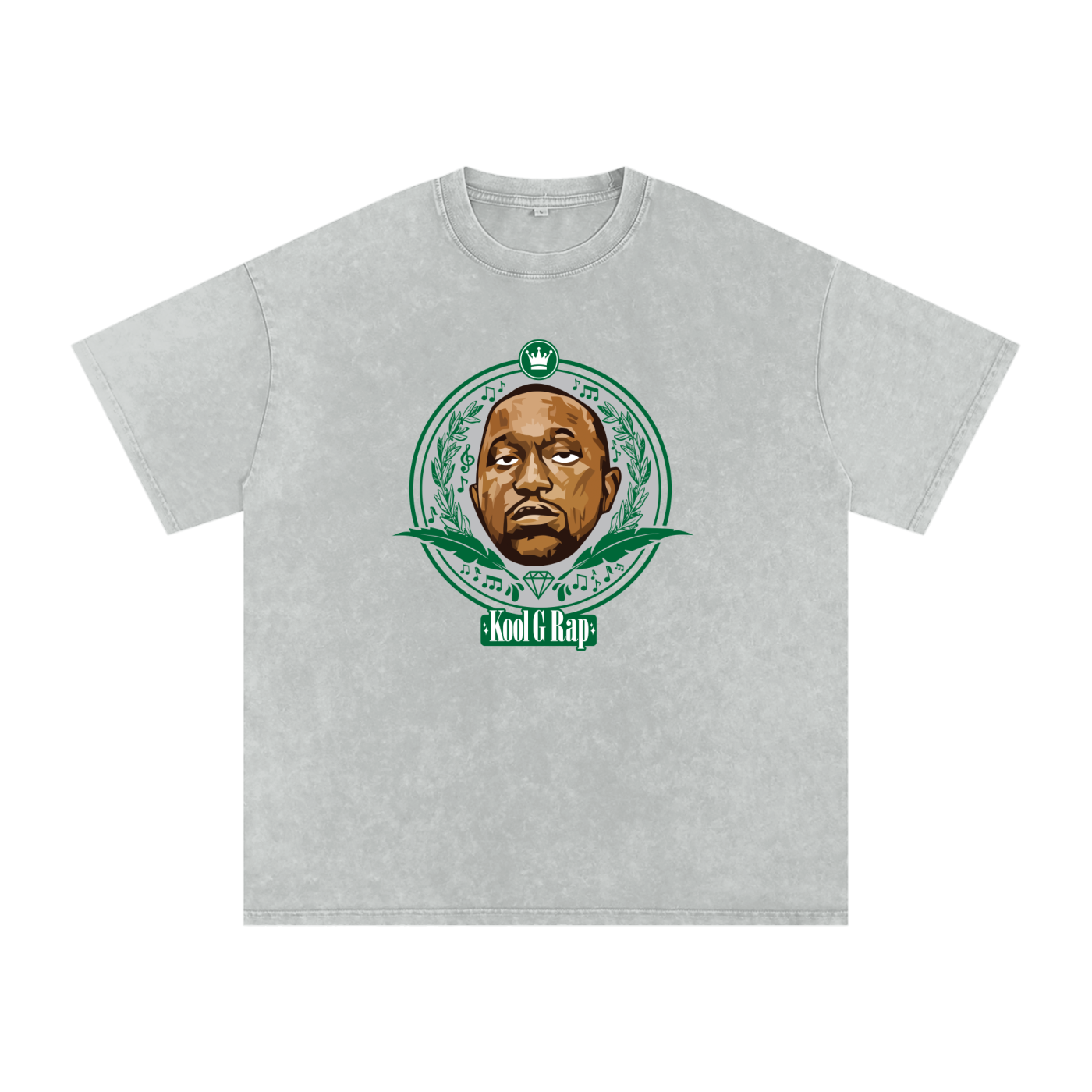 Kool G Rap 420 Snow Washed Oversized Cotton Tee