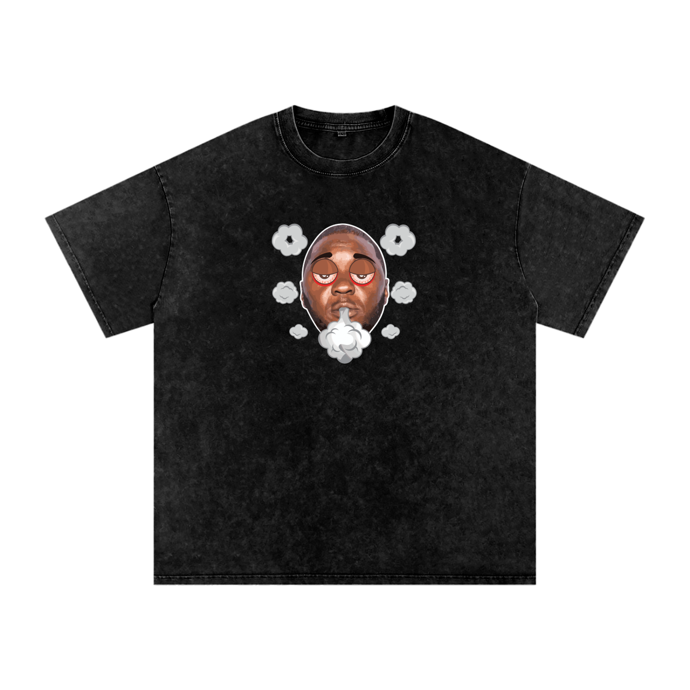 Lil Cease Smoke Snow Washed Oversized Cotton Tee