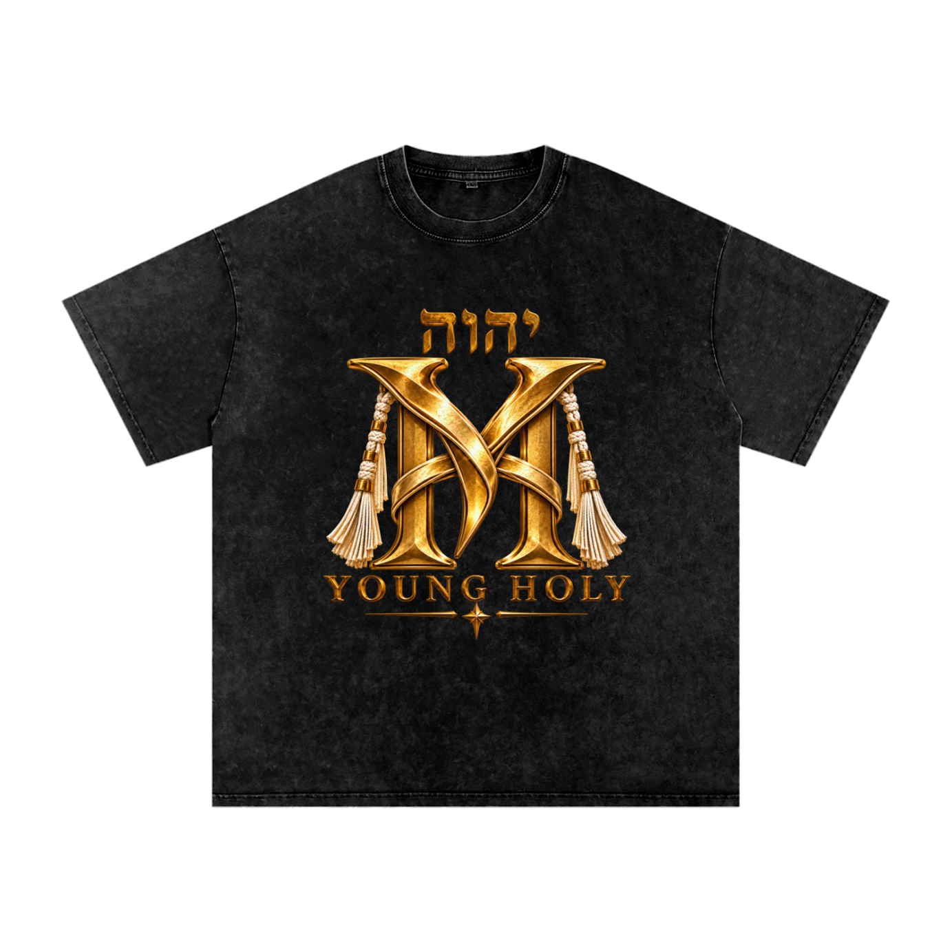 Young Holy Snow Washed Oversized Cotton T-Shirt