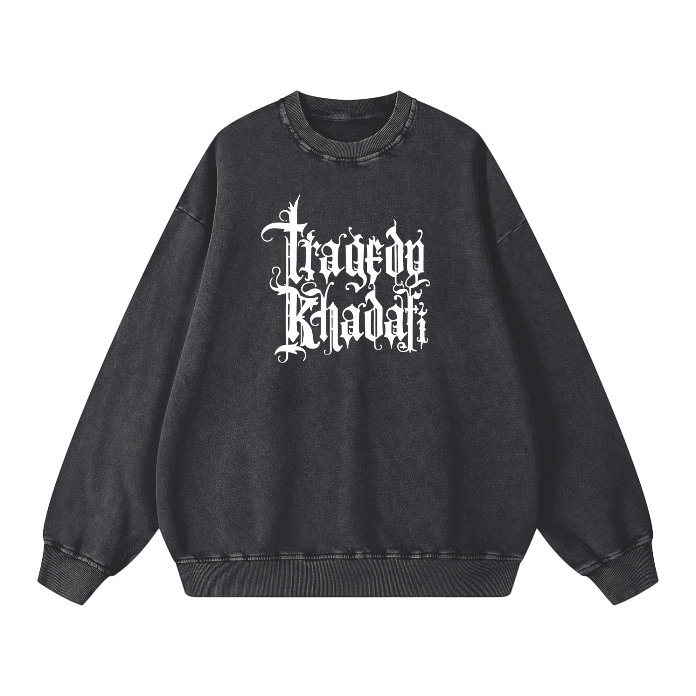 Tragedy Khadafi Gothic Snow Washed Oversized Sweatshirt